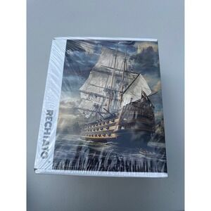 Rechiato 2-Pack Jigsaw Puzzles Tall Ship and Surreal Library Designs New Sealed